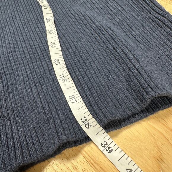 TOCCIN NY NWT Felicity Long Sleeve Ribbed Knit Sweater Dress Navy Size Small - Picture 9 of 9